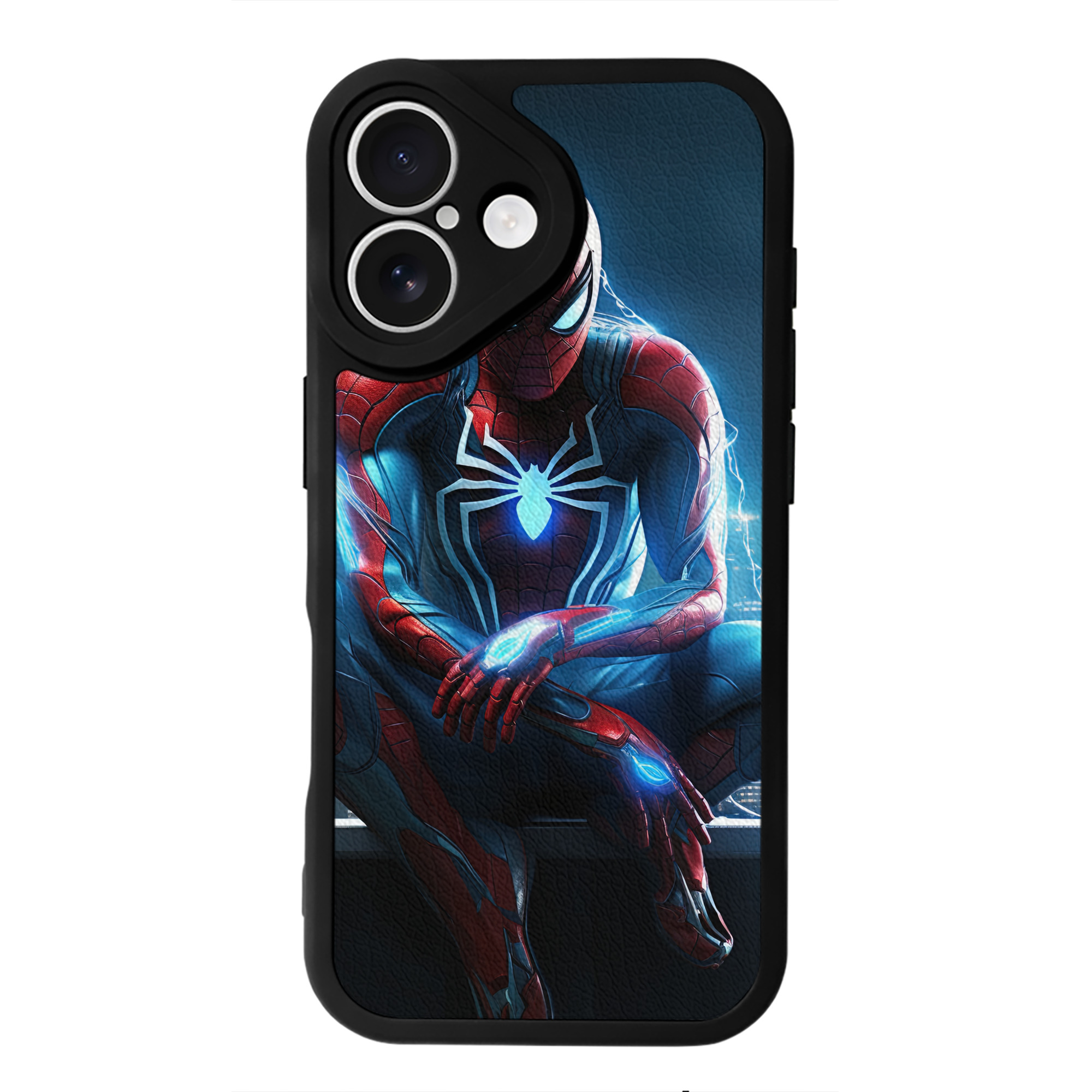 （画像用） Spider Man スパイダーマン 【iPhone 16シリーズ対応】シリコンスマホケース（レザー調） 材質：シリコン